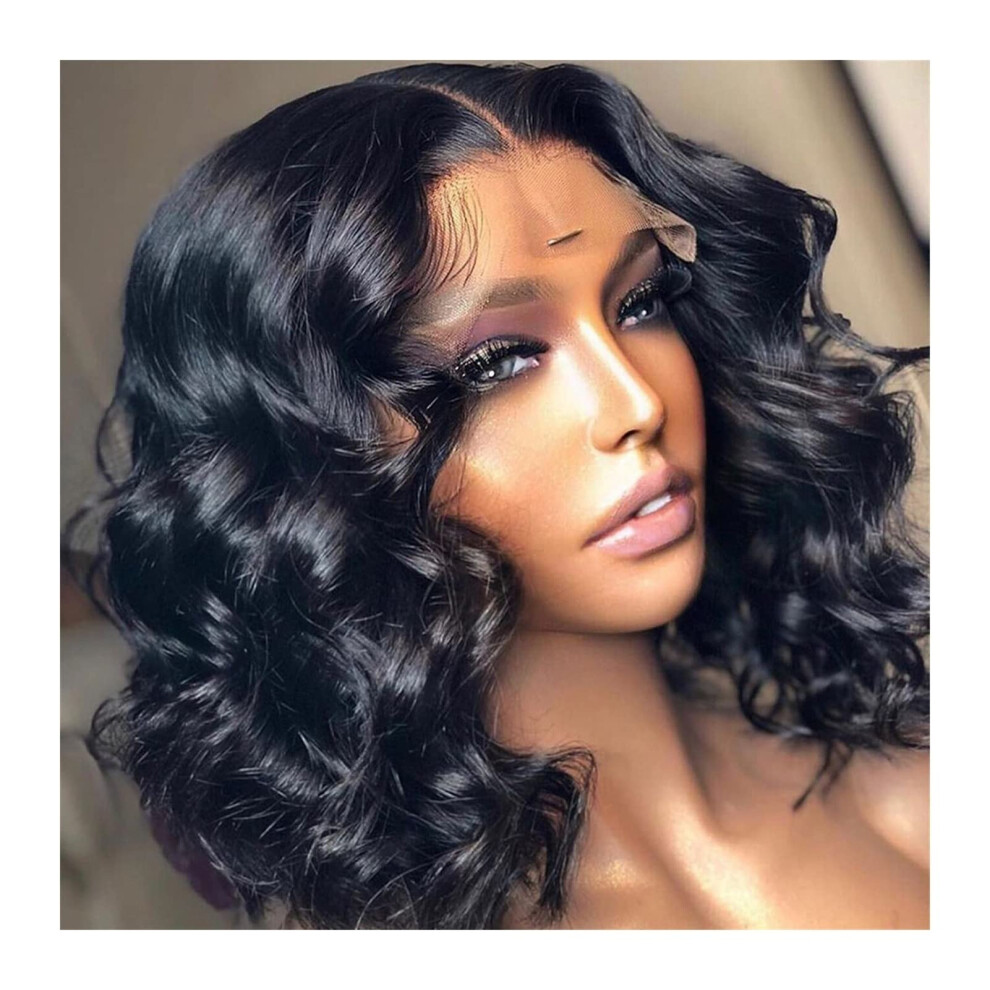 Lace Front Wigs Human Hair Body Wave Bob Wig for Black Women 13x4 HD Lace Pre Plucked