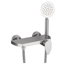 Bathtub Shower Faucet 304 Stainless Steel Hot Cold Mixer Tap Wall Mounted Brushed Finish A(A)