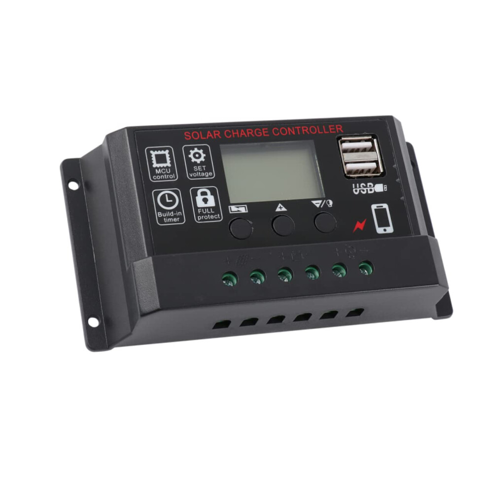 10A 12V Solar Charge Controller With Lcd And Usb Ports, Pwm Circuit For Efficient Battery Management 9164114035899