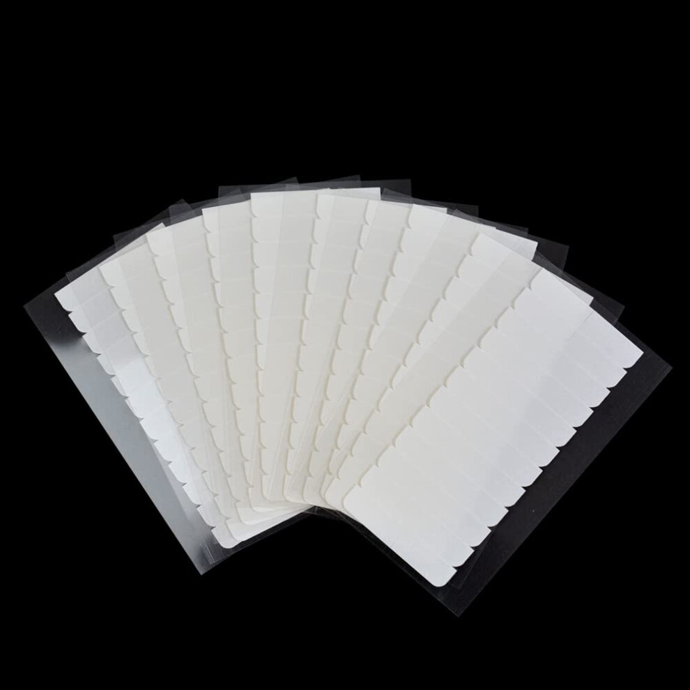 Unisex White Hair Extension Tape Tabs 120Pcs Double Sided Strong Hold Precut Adhesive For Extensions Wigs