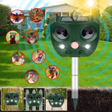 Solar Animal Repeller Outdoor Motion Sensor Cat Dog Deer Deterrent, Solar Powered Waterproof