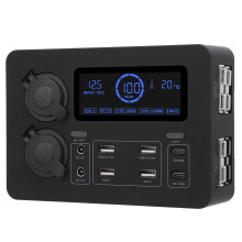 12V Power Distribution Box with Connectors, LCD Display and USBC for RV Boat Camping