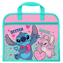Stitch Book Bag Document Holder School Girls Pink