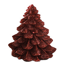 Beleuchtete Weihnachtsdeko, flammenlose LED-Kerzen, batteriebetrieben, Timer-Kerzen, realistische Baumform, Wachsfinish, grün-rot, festliche