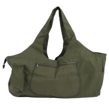Military Green Multi-Pocket Yoga Tote, Canvas Yoga Mat Bag with Large Capacity, Adjustable Yoga Mat Strap for Seamless Fitness Transition