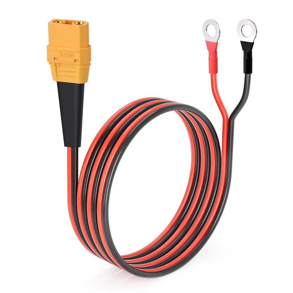 Xt90 Power Cable 6Ft Female To O Ring Terminal, Heavyduty 10Awg Battery Connector For Rc Drone 9164114036803