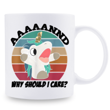 1pc 3A Grade Funny Sarcastic Unicorn Mug, 11oz Ceramic Coffee Cup, Compatible with Daily Caffeine Needs, Ideal Gift for Birthday & Holiday