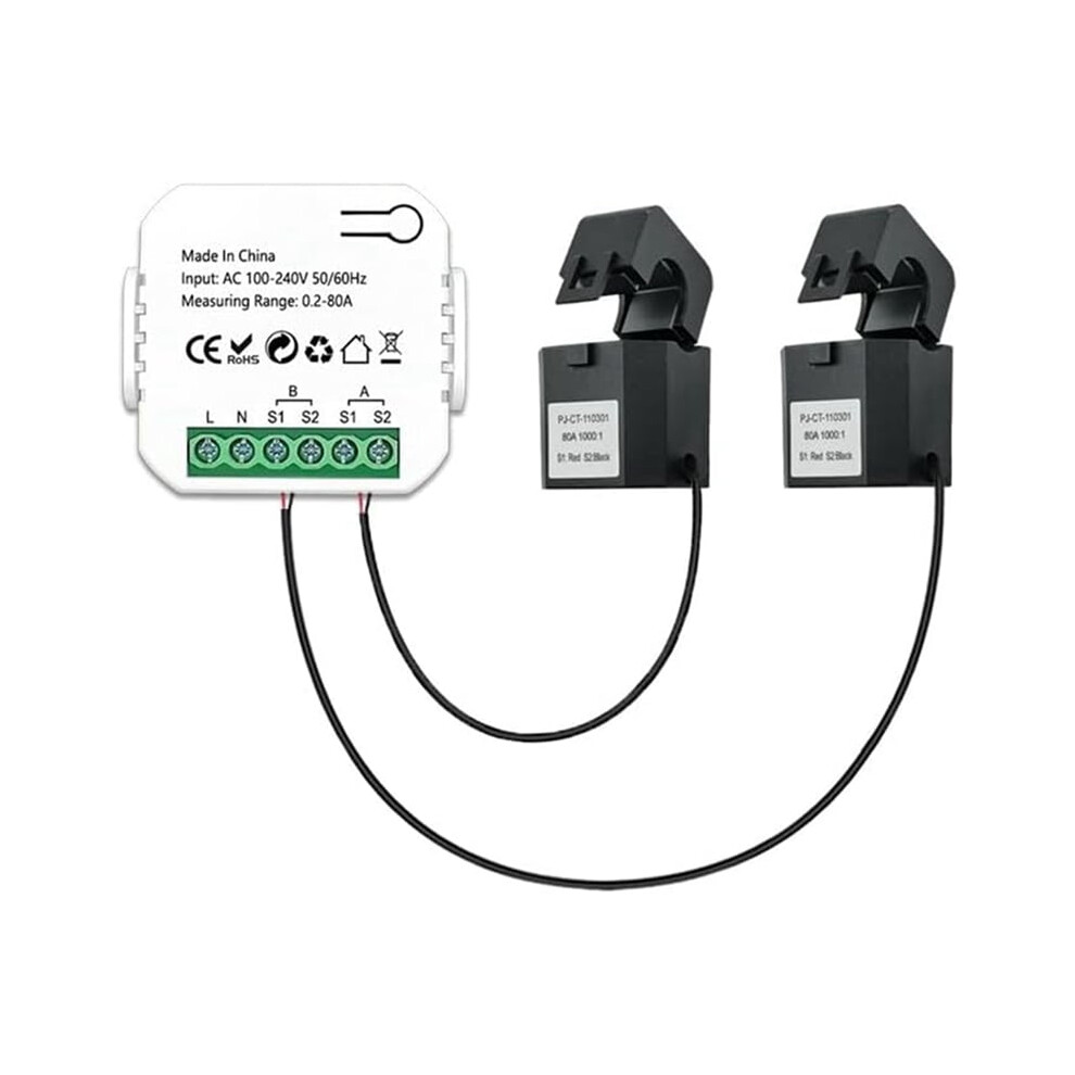 Imcbstt Tuya Wifi Intelligent Energy Meter Solar Pv System Power Production Consumption Bidirectional Monitoring Meter With 2 Ct 9482828527616