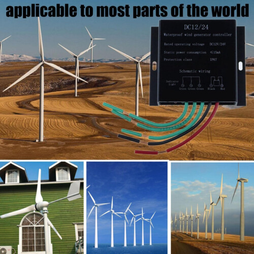 1500W Wind Turbine Charge Controller 12V 24V 48V IP67 Waterproof Automatic Wind Generator Regulator 1
