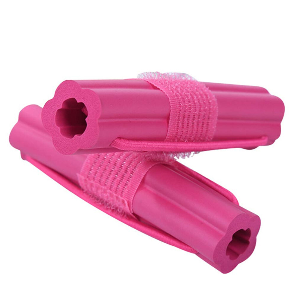 Hair Curlers Self Grip Heatless Roller for Bangs DIY Styling Gentle EVA Material Rose Red