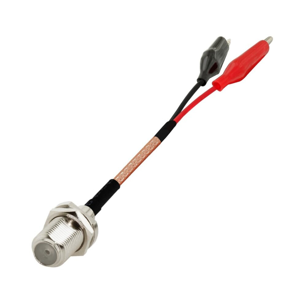 F Female To Alligator Clip Test Lead Rg316 50Cm Rf Coaxial Cable For Antenna And Signal Testing 9044945269406
