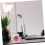 Silent Desktop Alarm Clock White Compact Bedside Display for Home Dorm Use 2
