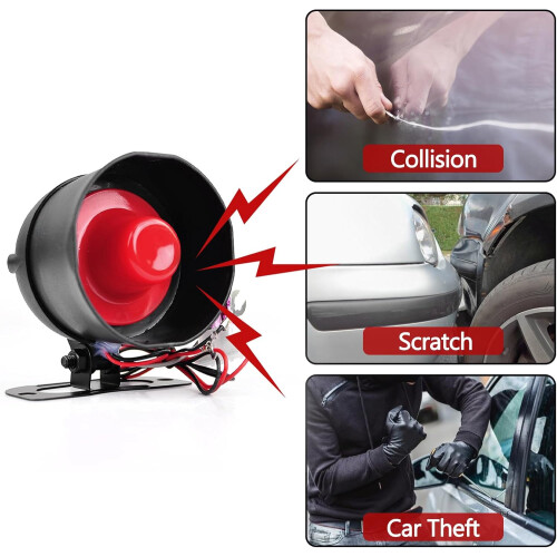 12V Car Alarm System 125dB AntiTheft Security with 7Level Sensitivity for Universal Vehicles 1