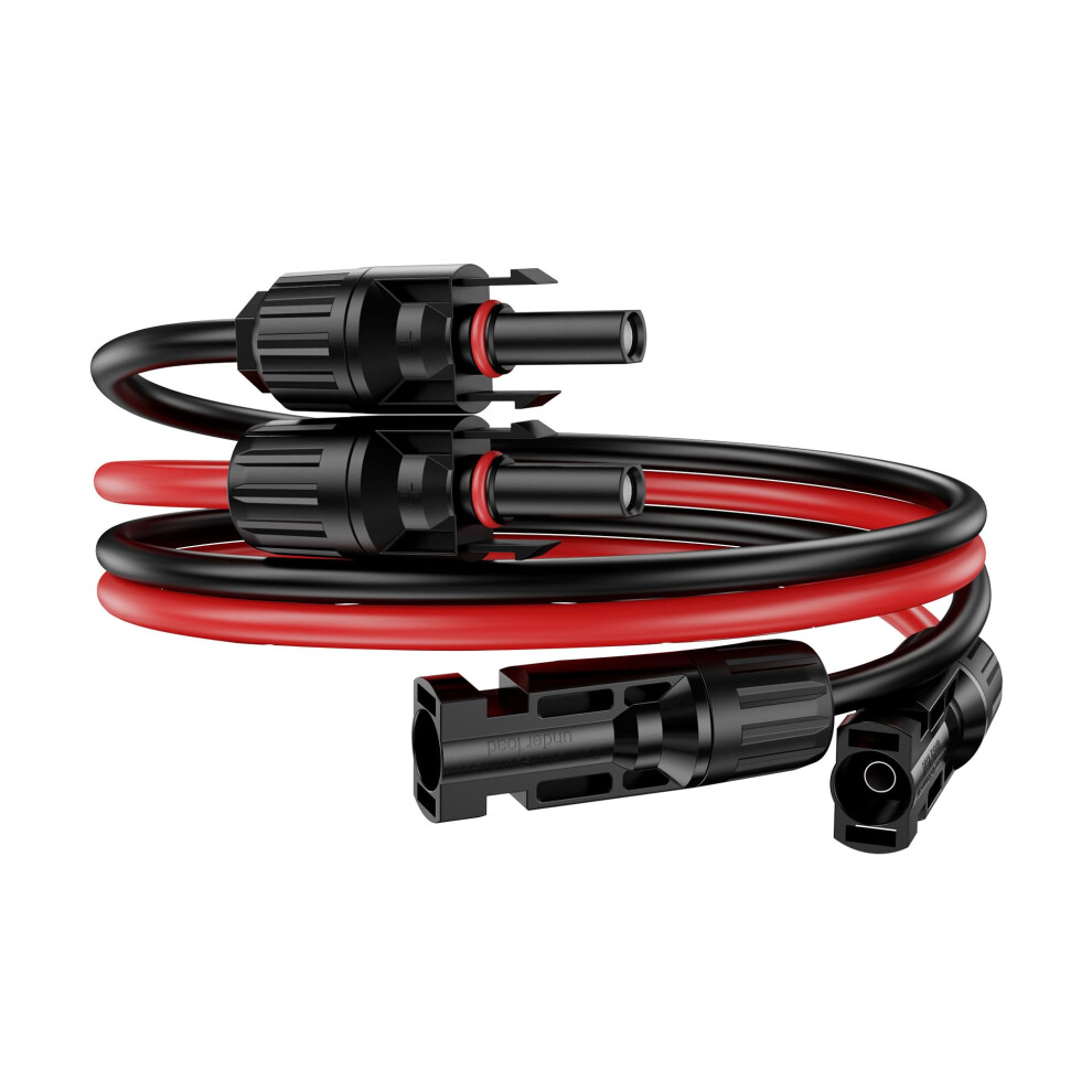 3Ft 12Awg Solar Extension Cable With Mc4 Connectors, Waterproof Red And Black Solar Panel Wire 9164114037817