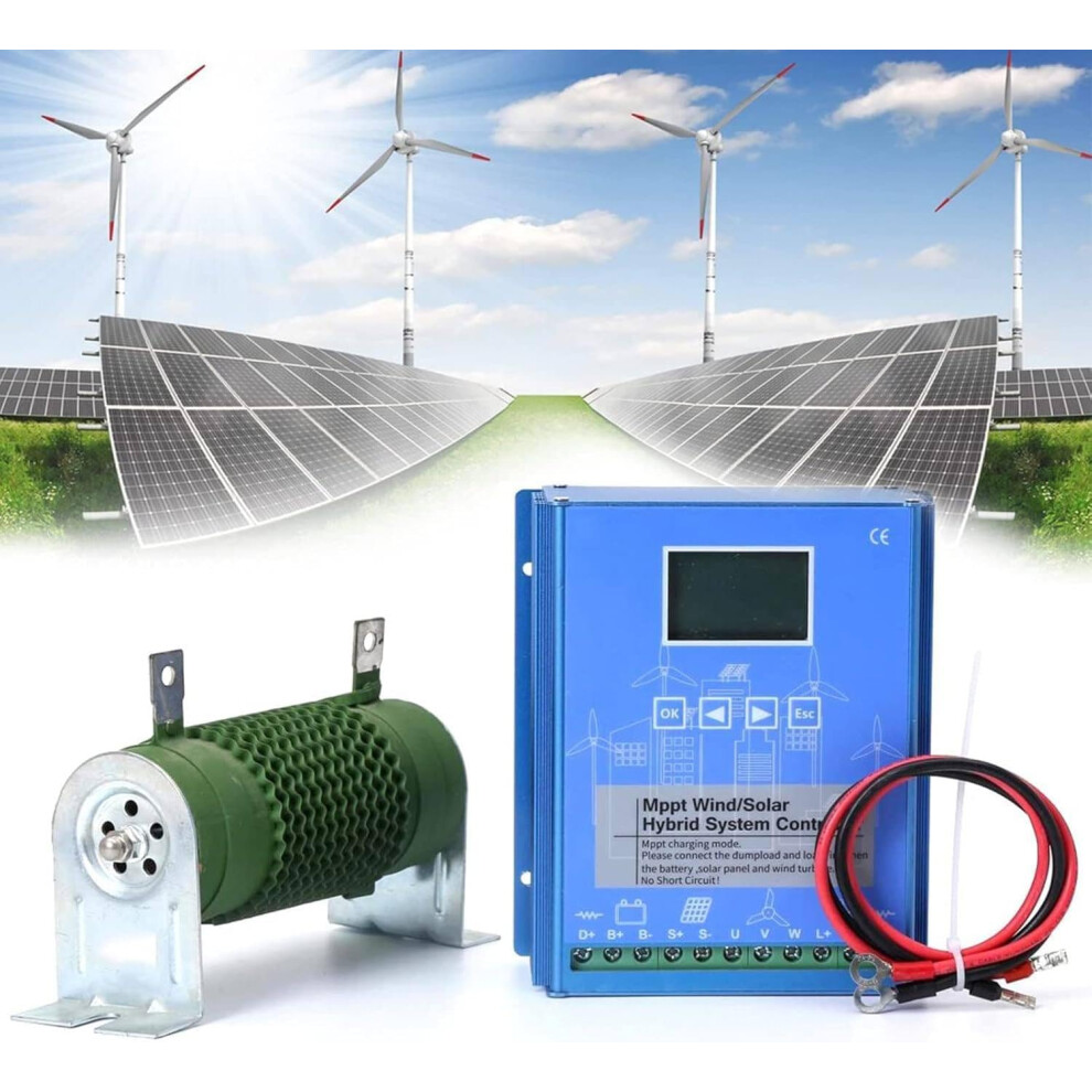 Wind Solar Hybrid Charge Controller 24V 3000W With Lcd For Off Grid Efficient Battery Charging 9164114038029