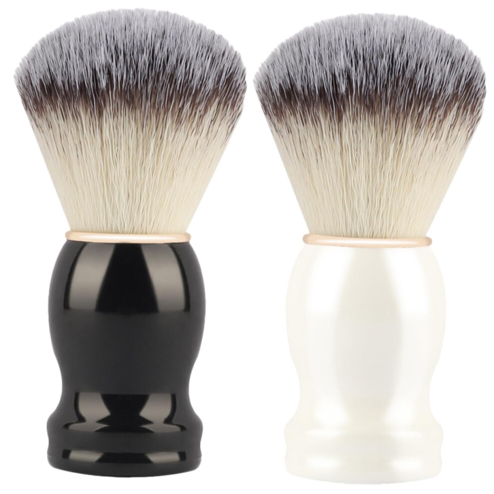 2 Pack Mens Shaving Brush Set Badger Hair Beard and Mustache Cleaner for Wet Shave Grooming