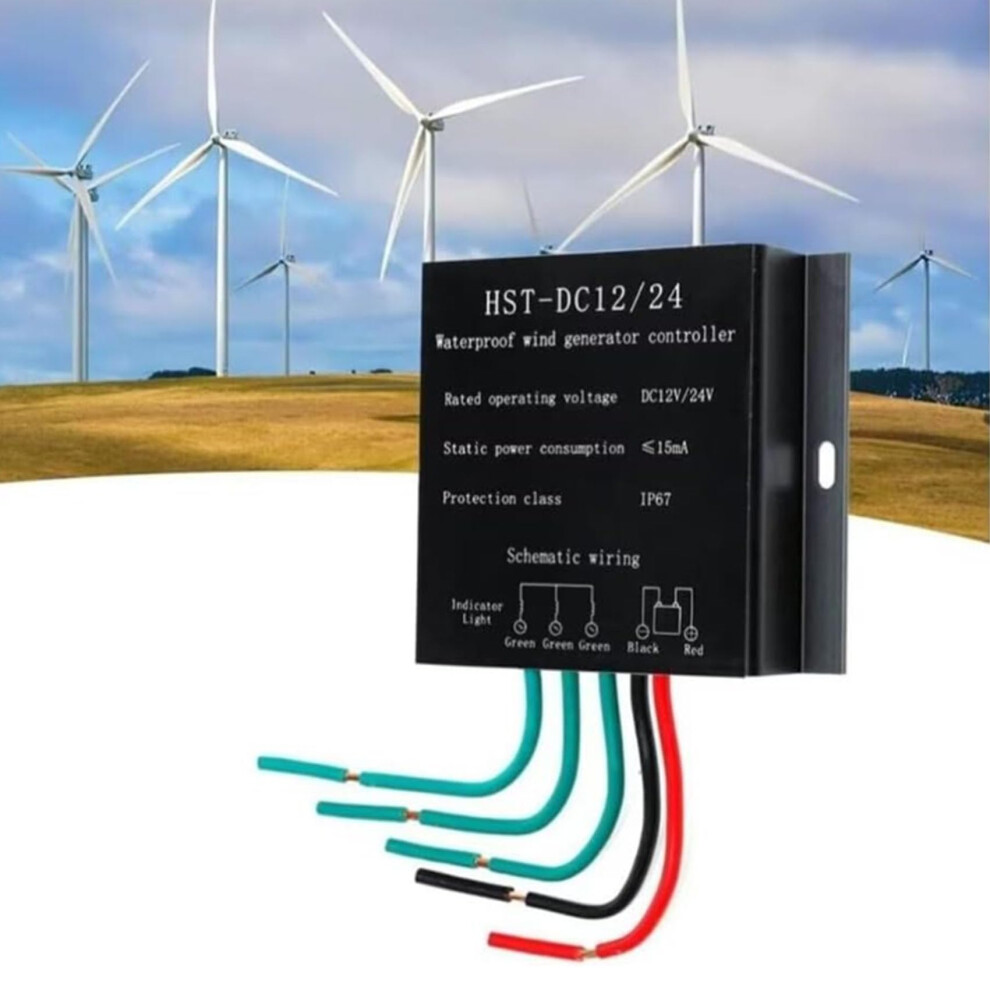Wind Turbine Charge Controller 24V 4000W Hybrid Wind And Solar Mppt Regulator With Auto Braking And Waterproof Design 9099447405623