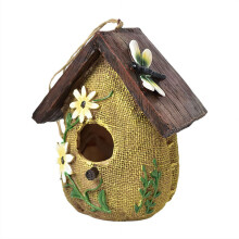 Waterproof Outdoor Bird House Decorative Resin Hanging Nest for Garden Tree Ornament 1PC