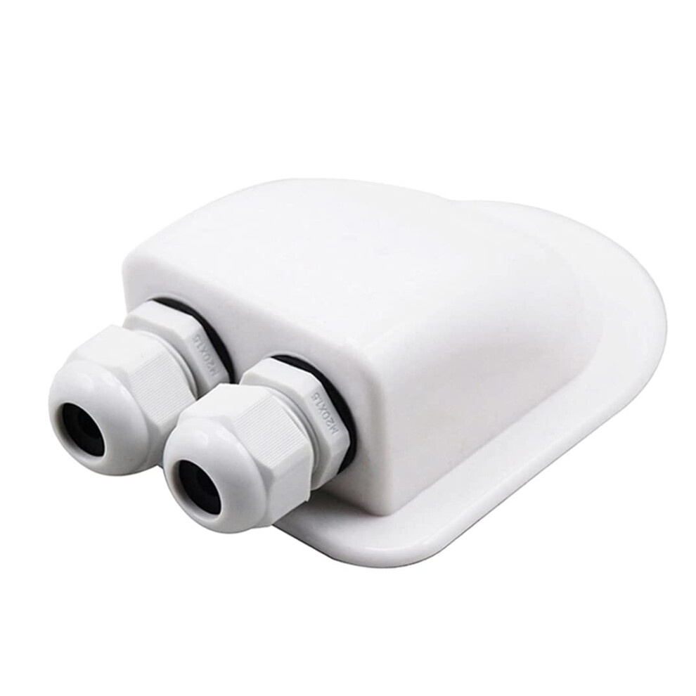Solar Cable Entry Gland Box Dual Hole Waterproof Roof Cable Entry For Rv Boat Motorhome Solar System 9164114038326