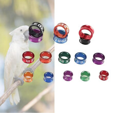 Open Metal Bird Leg Rings for Parrot Band Marking, Mixed Colors 5.7mm, 50pcs x 100packs