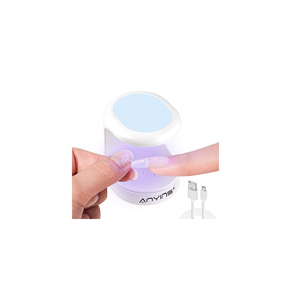 UV LED Nail Lamp 16W Gel Nail Dryer with Fast Curing, Single Finger Precision, USB Powered