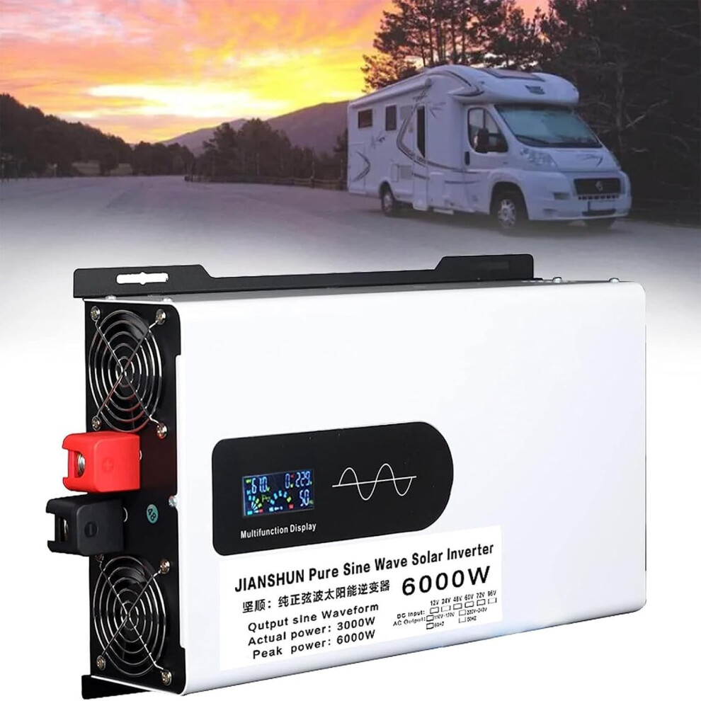 6000W Hybrid Solar Inverter, Pure Sine Wave Output Dc To Ac, OffâGrid Home Energy Power System 9164114040329