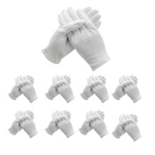 48 Pairs White Cotton Gloves Moisturizing for Dry Hands, Eczema Relief, Spa Treatment, Reusable