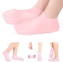 Moisturizing Gel Socks with Aloe and Vitamin E for Cracked Heels and Dry Feet Spa Care