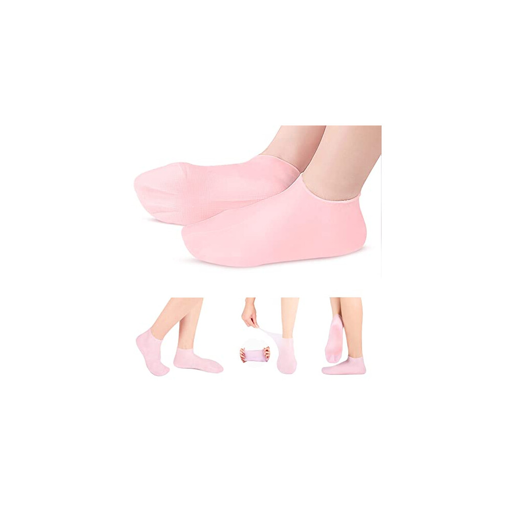 Moisturizing Gel Socks with Aloe and Vitamin E for Cracked Heels and Dry Feet Spa Care