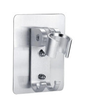 Wall Mounted Adjustable Shower Head Holder, Punch Rustproof Aluminum Bracket, 90 Rotation