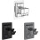 No Drill Shower Head Holder Wall Mounted Adjustable Bracket 360 Rotation TileFriendly Black 12cm 5