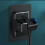 No Drill Shower Head Holder Wall Mounted Adjustable Bracket 360 Rotation TileFriendly Black 12cm 4