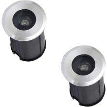 2 Pack LED Underwater Pond Lights IP68 Waterproof Round Recessed Spotlights for Fountain and Garden Path (Cold White)