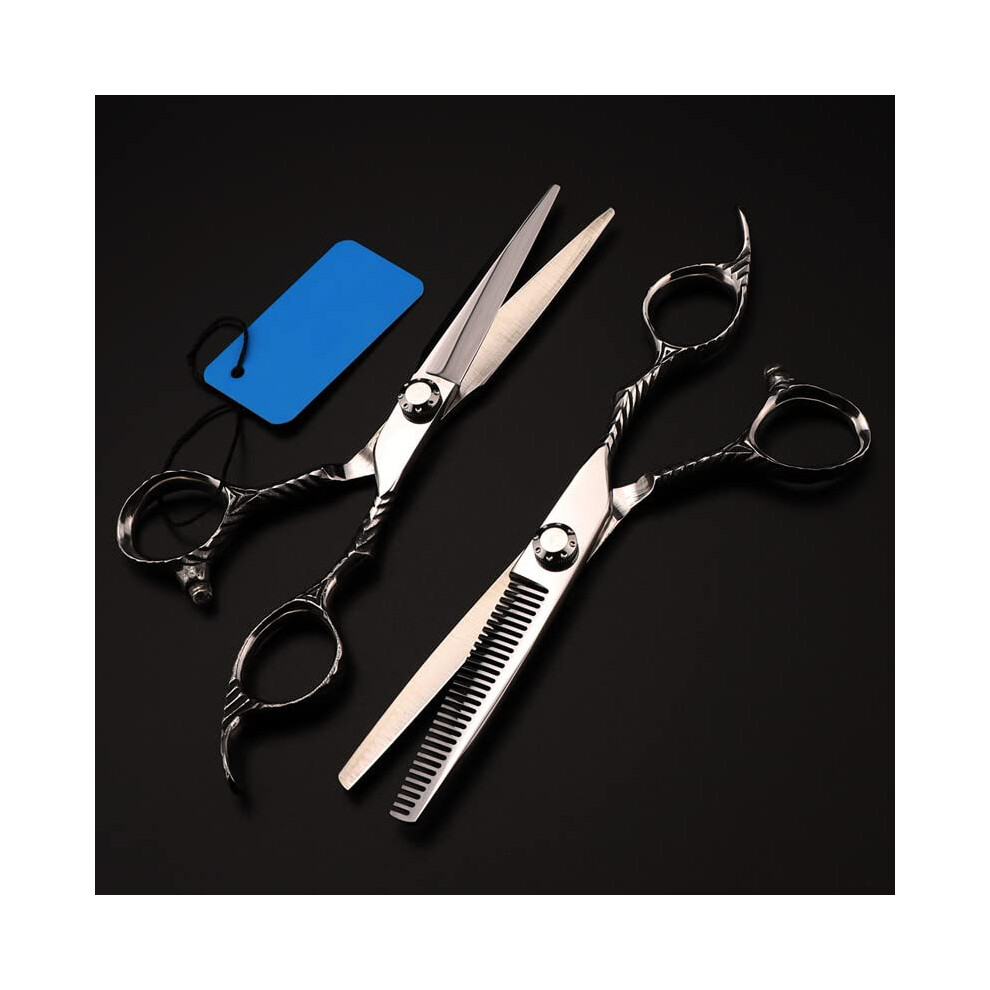 Professional Hair Cutting Scissors Set 440C Stainless Steel Barber Shears with Sharp Precision Blades