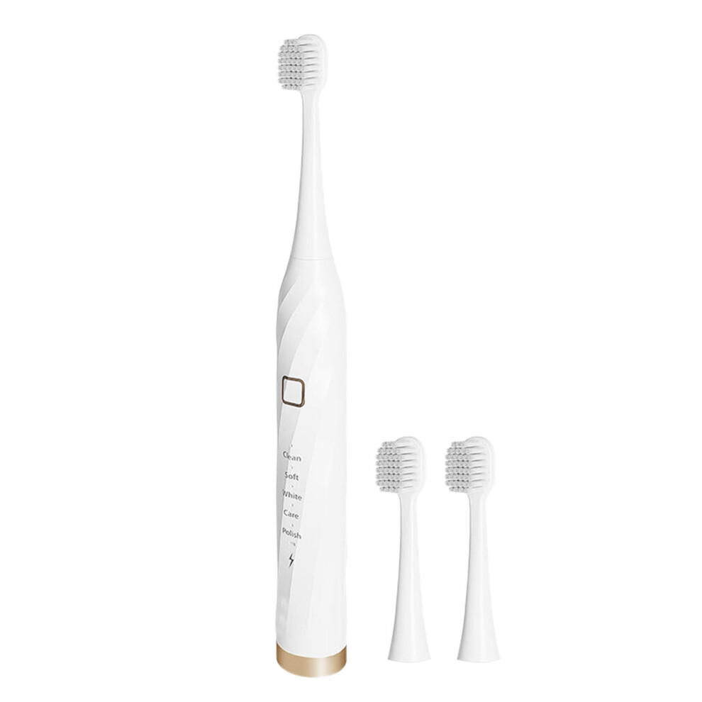 Yonrjhukm Electric Toothbrush Electric Toothbrush with 3 Brush Heads Smart 5 Speed Timer Electric Toothbrush IPX7