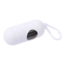 4 Pcs 1.69*4.45 Inch Dog Poop Bag Holder for Leash, Compatible with Small Doggy Waste Bags, Soft Fabric Dispenser with Carabiner Clip