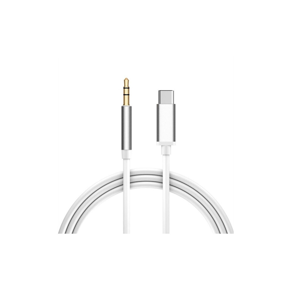 1M Usb-C To Aux 3.5Mm Cable Adapter Car Silver 9482828532566