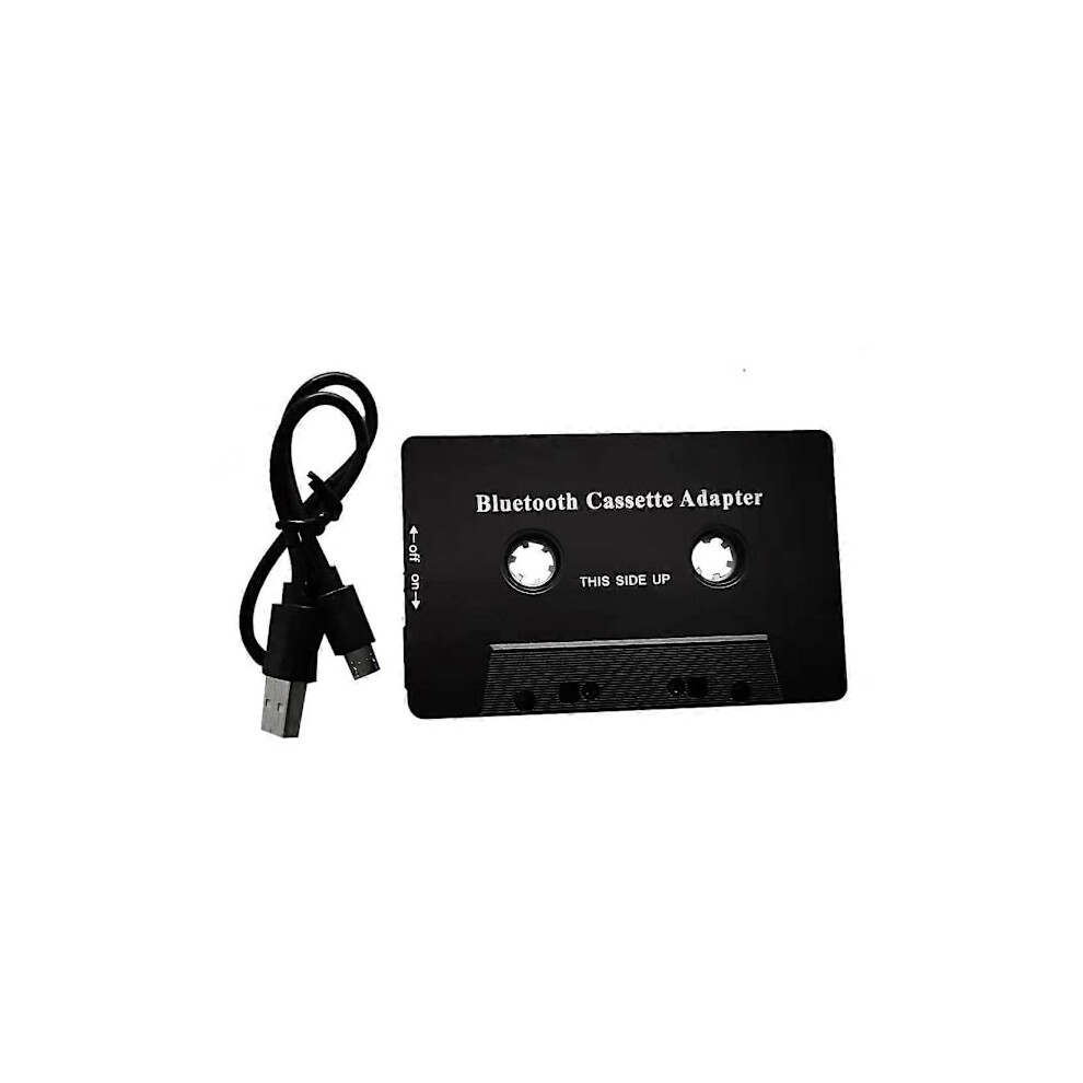 Universal Cassette Bluetooth 5.0 Audio Car Stereo Aux Adapter With Microphone For Phone Mp3 Aux Cable{F2] Black 9482828532603