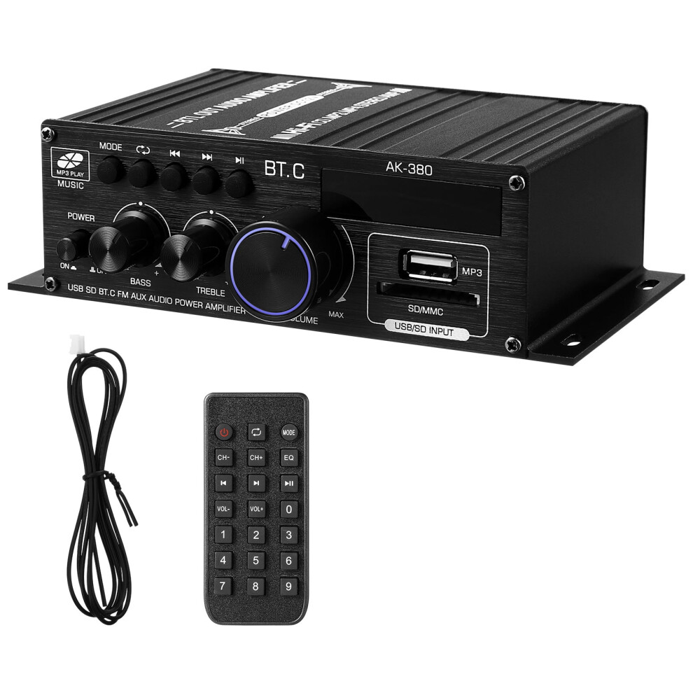 Itselfer Audio Amplifier Wireless Stereo Power Amplifier Audio Component Receivers For Home Car 9482828532436