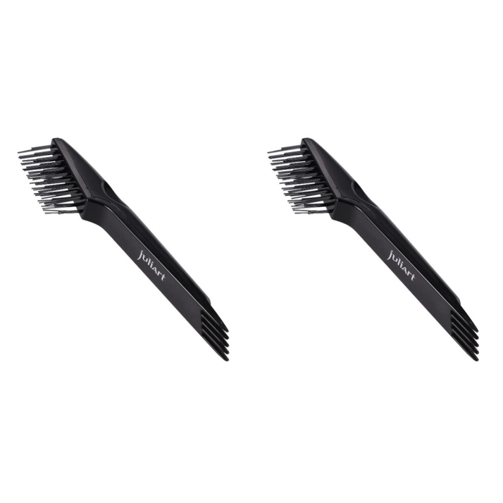 Unisex Black 2 Pack Hair Brush And Comb Cleaner Set With Ergonomic Grip For Fast Hair Removal