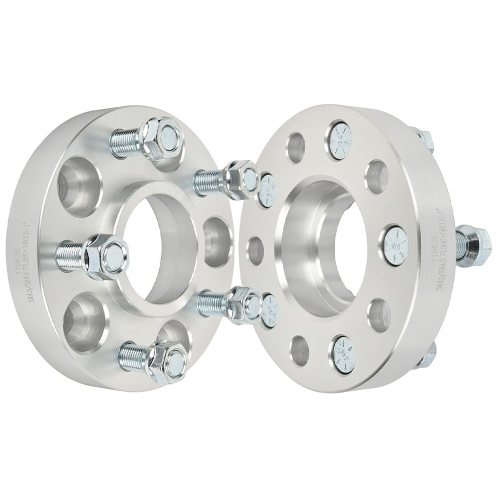 1 Inch Hubcentric Wheel Spacers 5X4.5 71.5Mm 14X1.5 For Dodge Charger Challenger 20062018 Wider Stance 9164114042675