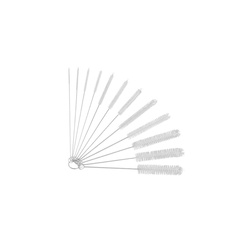 12 Pcs Straw and Bottle Cleaning Brush Set, Reusable Nylon Baby Bottle Cleaner for Deep Residue Removal