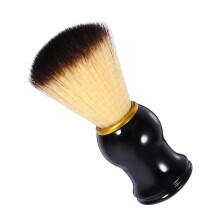 Men's Shaving Brush with Soft Nylon Bristles and Wooden Handle for Beard Grooming and Lathering