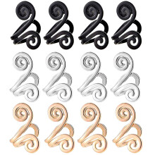 Acupressure Slimming Earrings Set for Weight Loss, 12 Pcs Non Piercing Ear Cuff Clip for Women Men