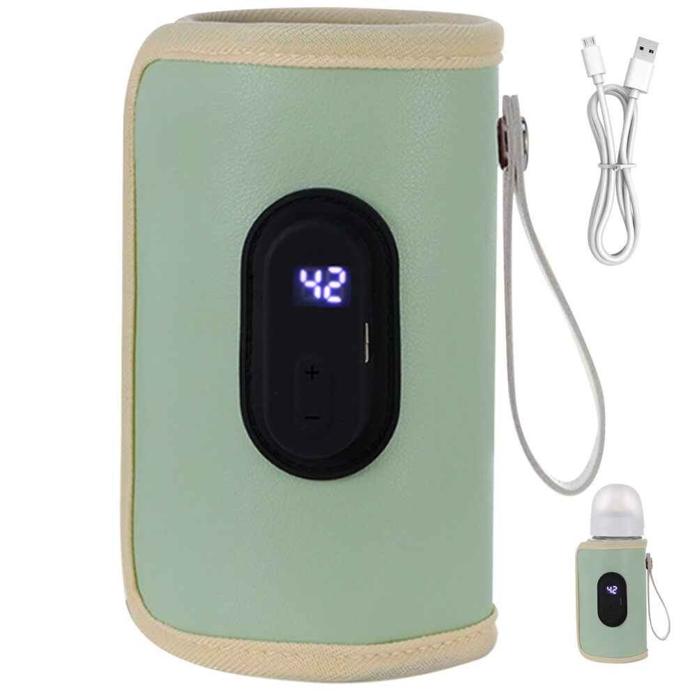 Portable Bottle Warmer 18W Fast Heating Baby Bottle Warmer With Adjustable Temperature Usb Typec For Travel Green
