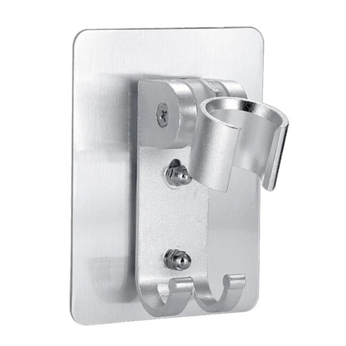Aluminum Wall Mounted Adjustable Shower Head Holder Bracket for Universal Bathroom Use