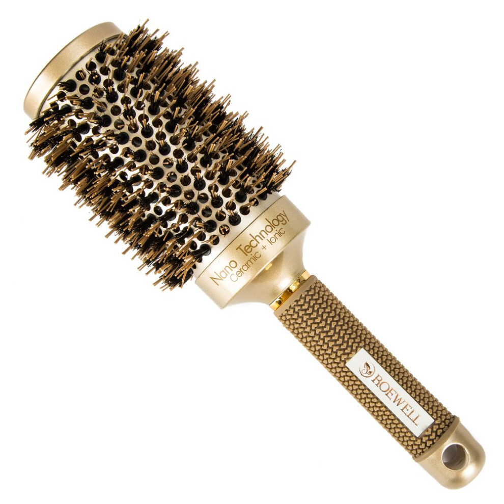 Thermal Ceramic Ionic Round Barrel AntiStatic Hair Brush, 2.1 Inches