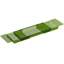 Extendable Bathtub Caddy Tray with Large Capacity and Quick Drainage for All Tubs