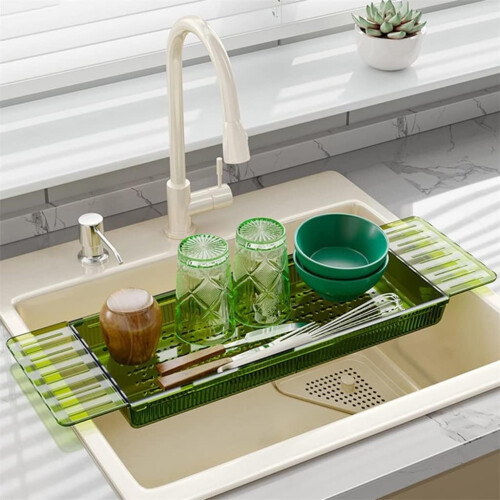 Extendable Bathtub Caddy Tray with Large Capacity and Quick Drainage for All Tubs 1