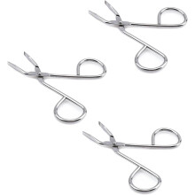 3pcs Stainless Steel Eyebrow Tweezers and Scissors Set with Precise Slant Tip for Professional Grooming